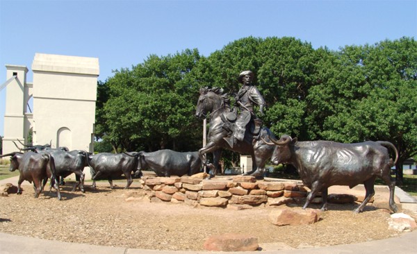 Part of the Branding the Brazos sculpture