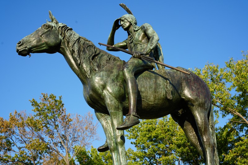 Horse, Sky, Statue, Sculpture