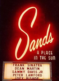 The Sands' neon road sign.