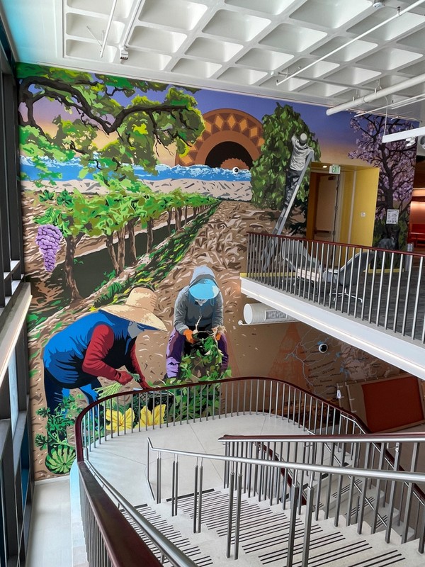 Vasche Library Vasché University Library Grand Staircase Mural