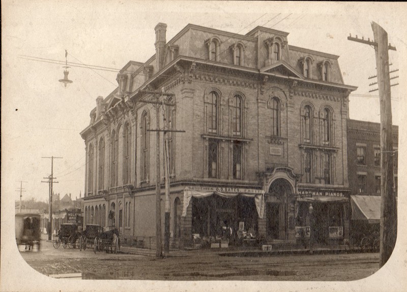 Court Street Methodist Church as it once looked. The style of architecture is the very same as the Bates Motel in the movie Psycho.