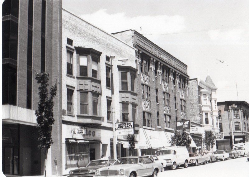 Pictured left to right: Ryan Building, Peters Block, and the London Hotel.