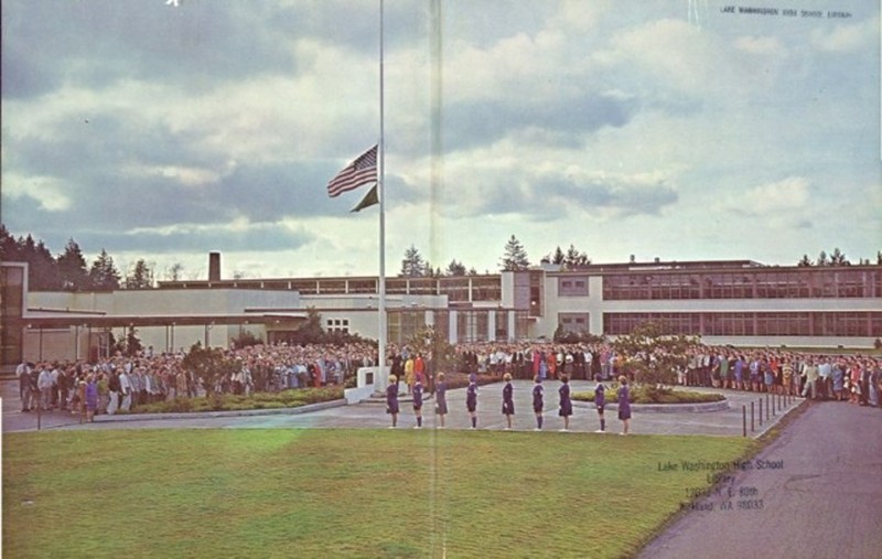 This photo was taken in 1962 and shows the school that is still standing today. (12033 NE 80th St, Kirkland, WA 98033)