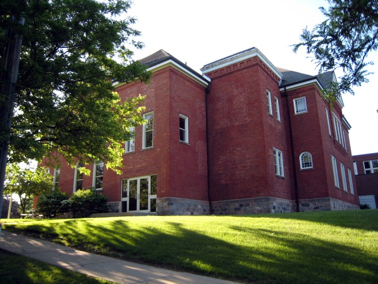 Harrison School Building, south and east elevations, 2011