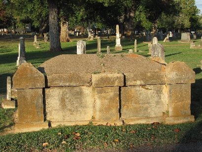 One of the many graves at the cemetery.