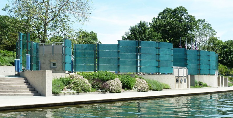 Medal of Honor Memorial along the canal