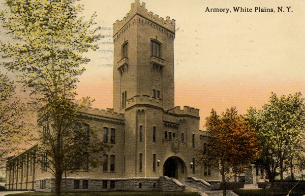 Postcard of White Plains Armory from website