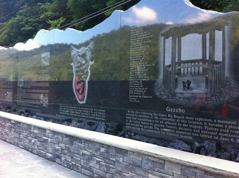 Reverse side of the miners monument