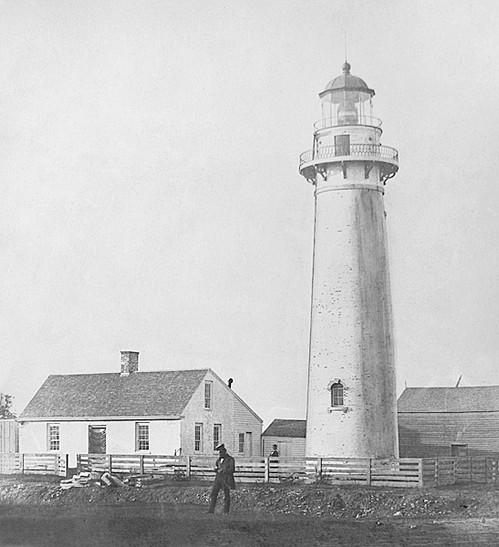 Fairport's first lighthouse in 1859