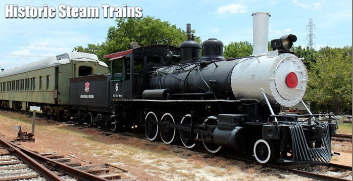 Historic Steam Railroad (Photo courtesy of Texas Transportation Museum)