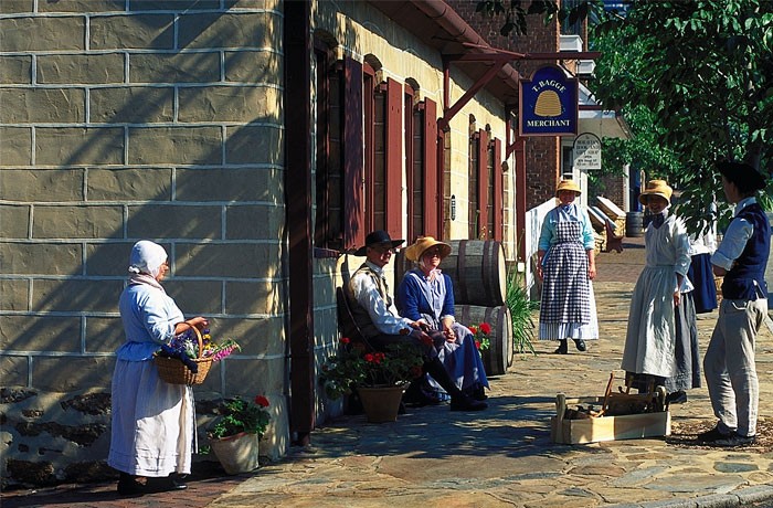 Historic interpreters in the streets of Old Salem