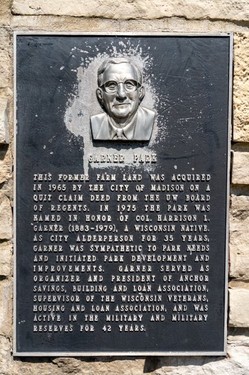 Harrison Garner Park plaque.