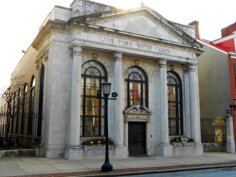 The York Water Company's Headquarters has stood along Market Street since 1816.