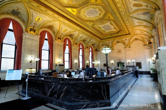 The interior that greets you as you arrive to pay your water bill.