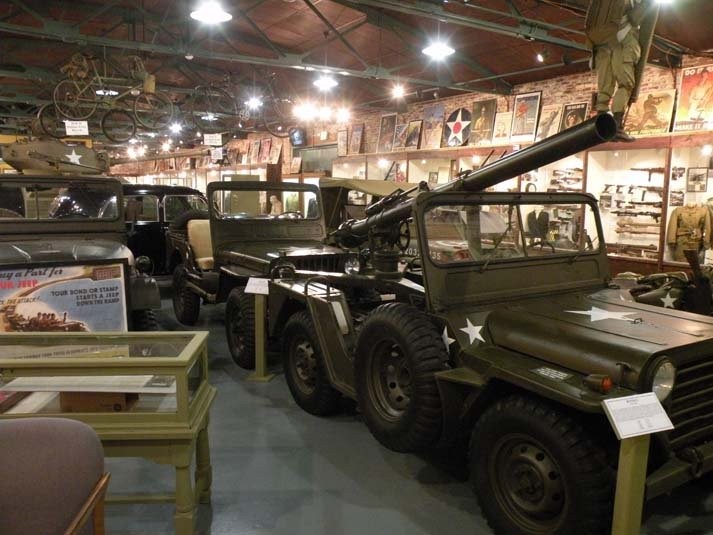 Jeep collection at the Indiana Military Museum.