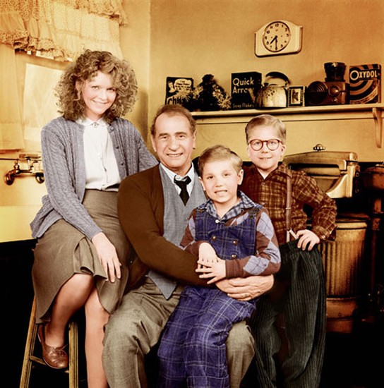 Ralphie and family in the kitchen. Photo for movie promotion (1983)