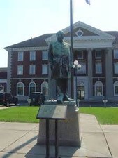 Statue of Collis P. Huntinton in front of the old C&O Railway Depot- now CSX.