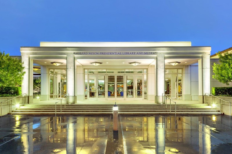 The Front of the Richard Nixon Library and Museum