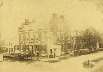 mid-late 1880s photo of the Eagle Hotel