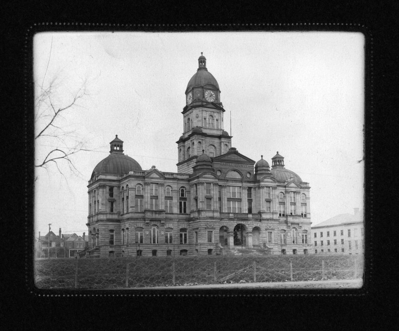 The courthouse sometime shortly after its completion. It was constructed over a two year period from 1899-1901 and cost nearly $100,000 to build. Image courtesy of Marshall University Special Collections.