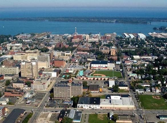 View of Erie from atop the Renaissance Centre