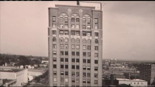 Renaissance Centre shortly after it was completed