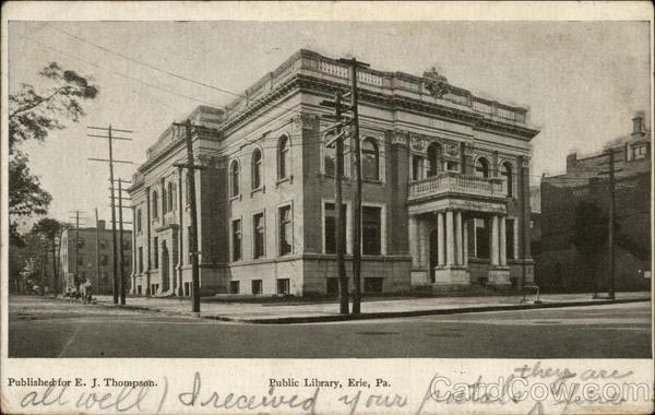 1906 postcard of the library