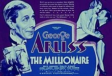 Movie poster for 1931 film, The Millionaire. This was the first film to be shown at the Warner Theatre