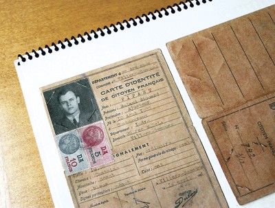 Forged documents used by a fighter pilot to escape German occupied France.