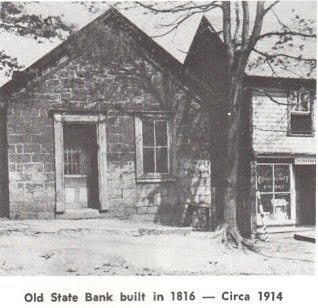 The bank building in earlier times.