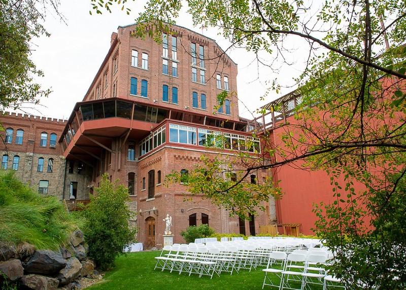 River side of the Flour Mill that overlooks Riverside Park.