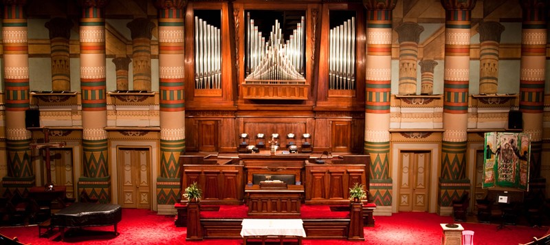 The church is one of the few examples of Egyptian Revival architecture in the United States, and may be the best surviving example of this style being incorporated into the interior of a church edifice.