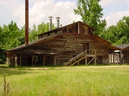 The Goodlett Cotton Gin was moved to Washington from the nearby community of Ozan. This 1883 structure represents the importance that cotton played in the South and southwest Arkansas in the late 19th century into the beginning years of the 20th.