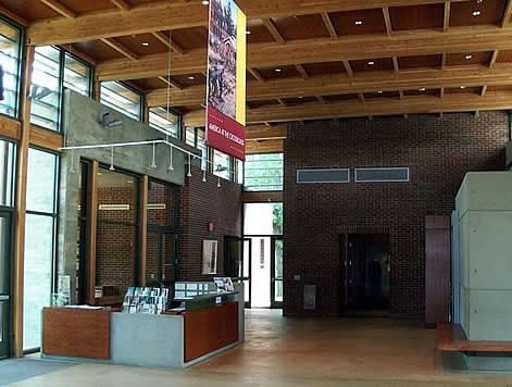 The inside of the Interpretive Center