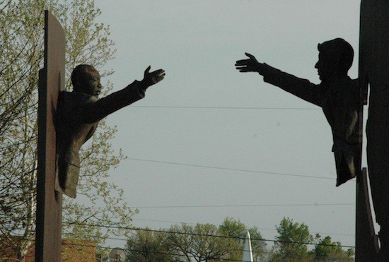 Another view of the Landmark for Peace Memorial