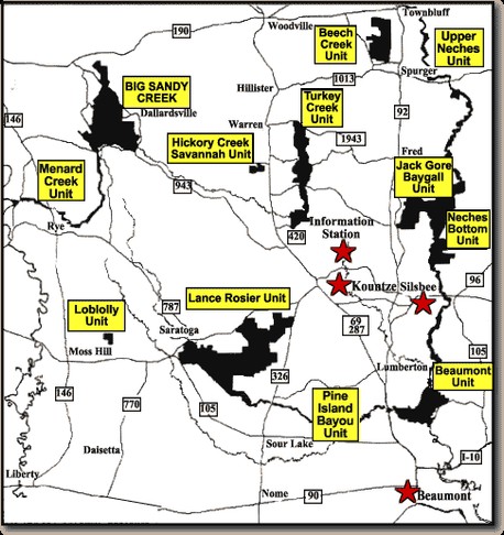 The Big Thicket National Preserve map units