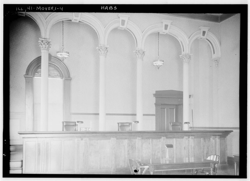 Vintage photo of the courtroom.