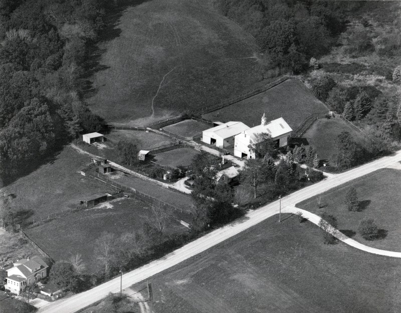 Another aerial view of the farm taken in 1968. The Quicks sold their orchards and the trees were removed. 