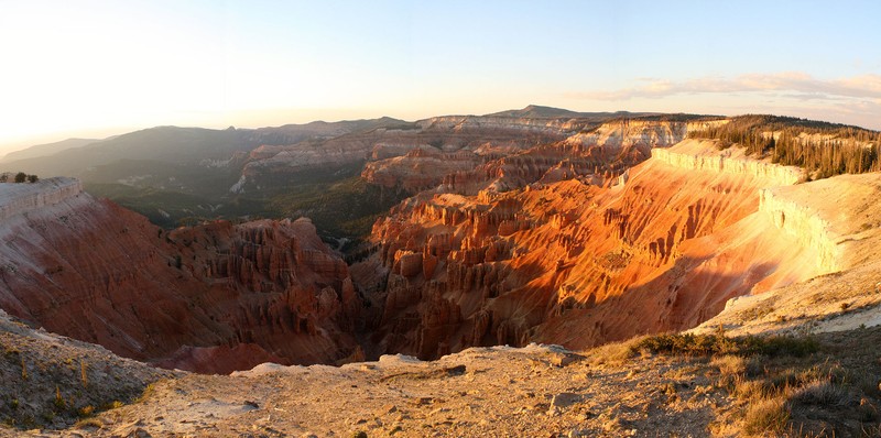 View of the amphitheater at sunset