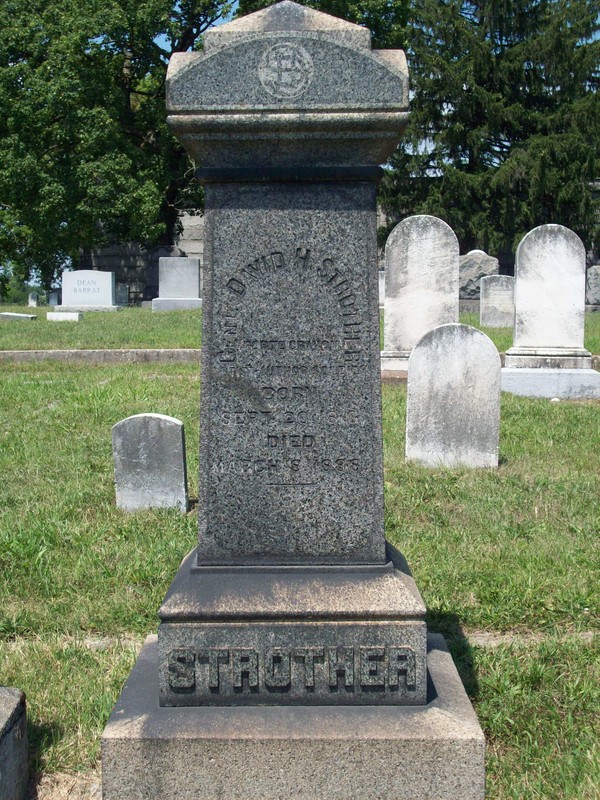 Gravesite of David Hunter Strother at Green Hill cemetery, Martinsburg, West Virginia.
Photo Credit: L Andrew Price