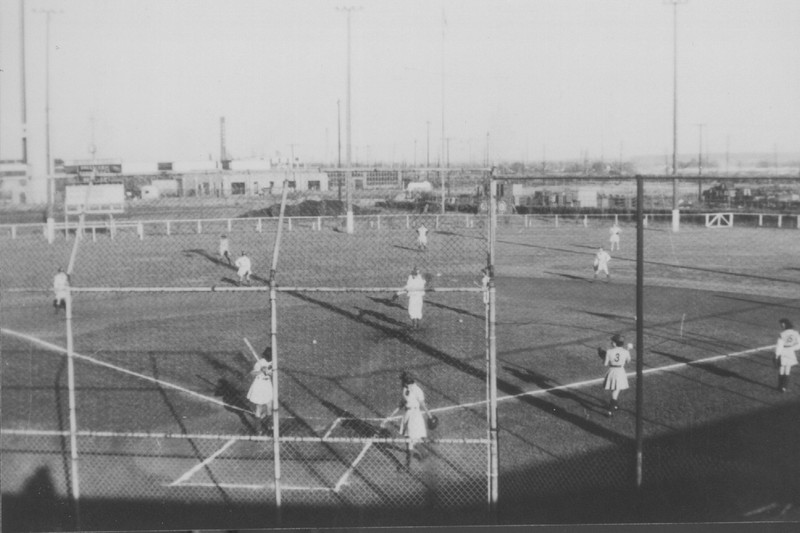 All-American Girls Professional Baseball League playing on Bendix Field (courtesy of Center for History, South Bend)