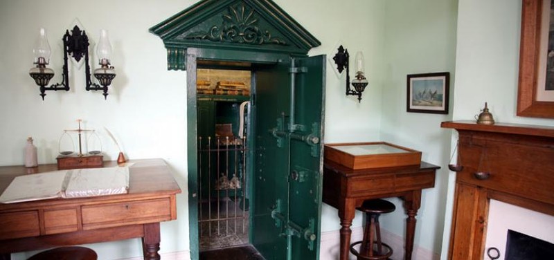 The vault from which the Jesse James gang took $60,000.