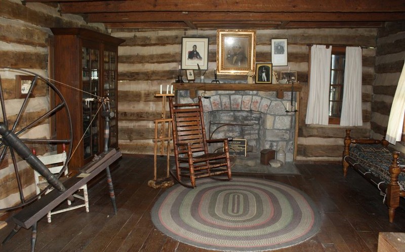 Inside the cabin.
