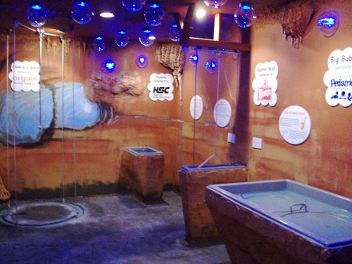 Bubble Cave is one of many exhibits built especially for children and their parents. 