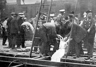 Body of woman pulled from the hull of the ship