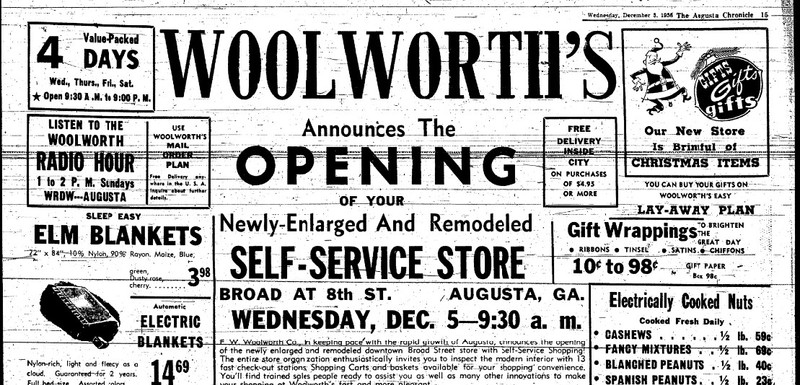 Advertisement for Woolworth's Grand Opening