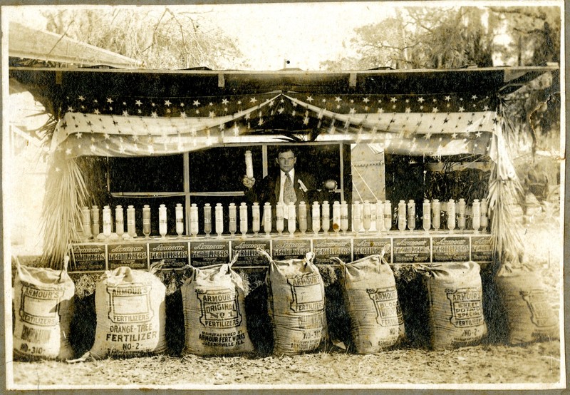 John S. Walsingham at the Pinellas County Fair, Largo, Florida, 1921.