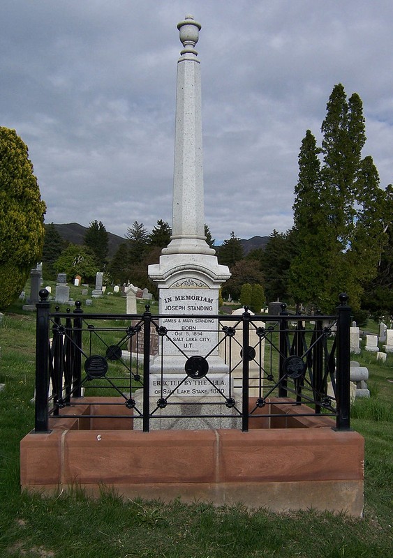 Obelisk on Standing Grave in Salt Lake City