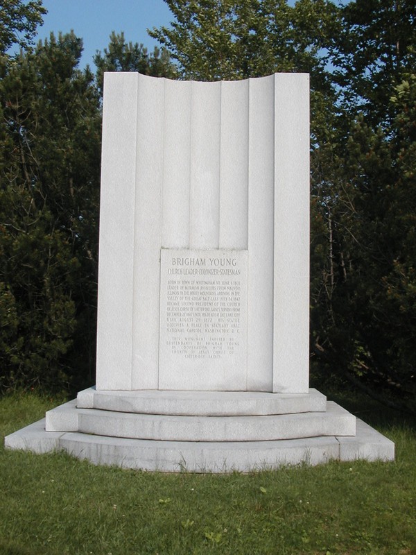 Monument erected in 1950. Courtesy of Mormon Historic Sites
