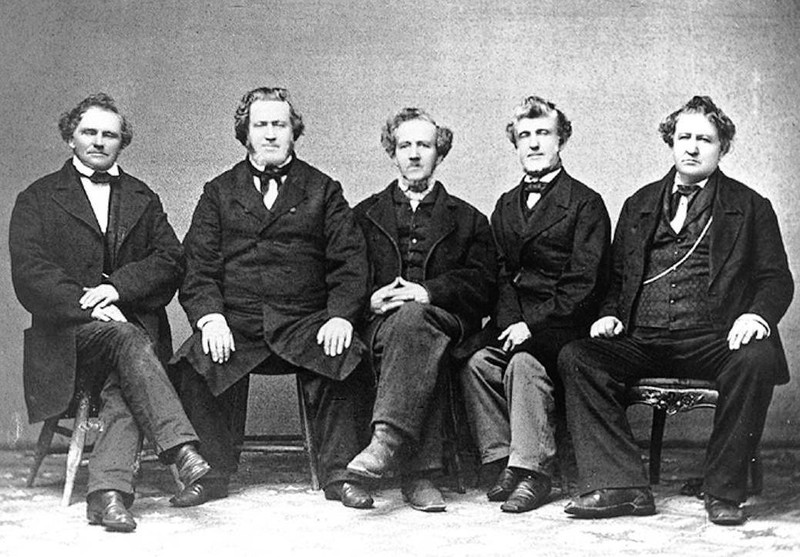 Brigham Young and his brothers. circa 1860s. Courtesy of C. R. Savage collection at the Harold B. Lee Library, Digital Collections, Brigham Young University,